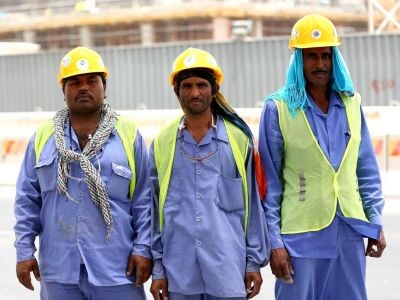 Uneducated labourers in Kuwait